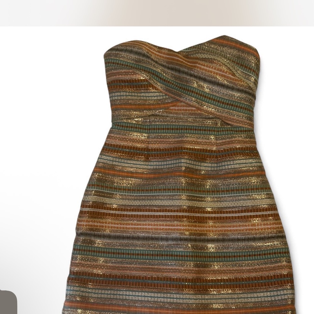 Striped Strapless Dress